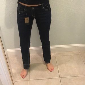 girls dark wash jeans